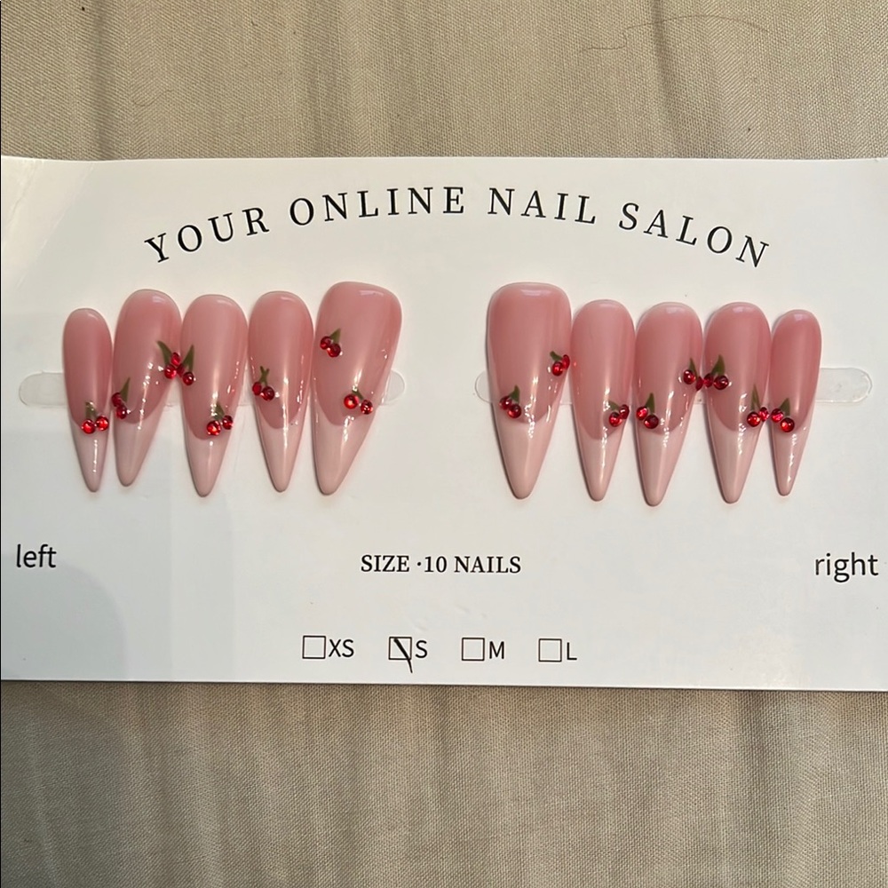 Pink Cherry Nail Set